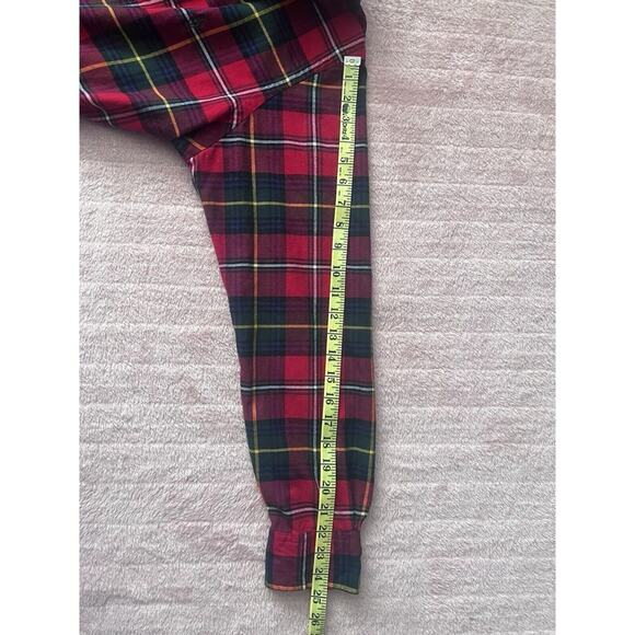 Polo Ralph Lauren Flannel Button Down Shirt Size Large Long Sleeve Red Blue - Picture 10 of 10